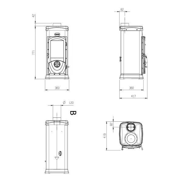 La Nordica Super Junior 5 kW Kaminofen – Kompakt & Effizient – Bild 3